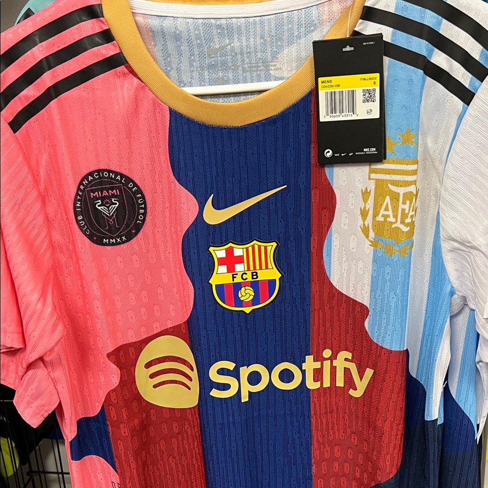 Nike Barcelona Pink and Blue Jersey